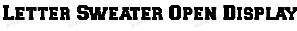 Letter Sweater Open Display SSi Bold字体转换